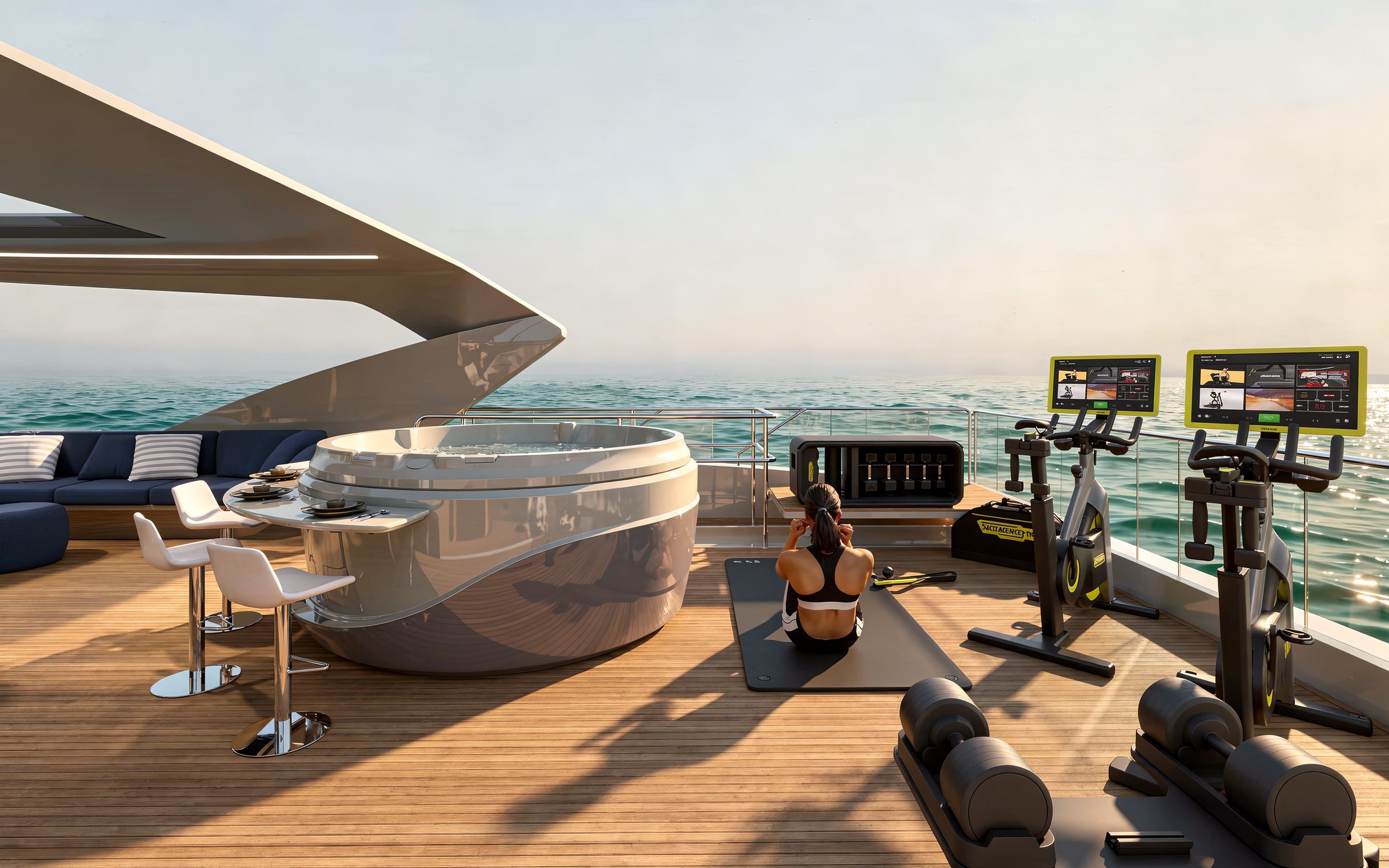 Tecnogym a bordo da Intermarine 25M